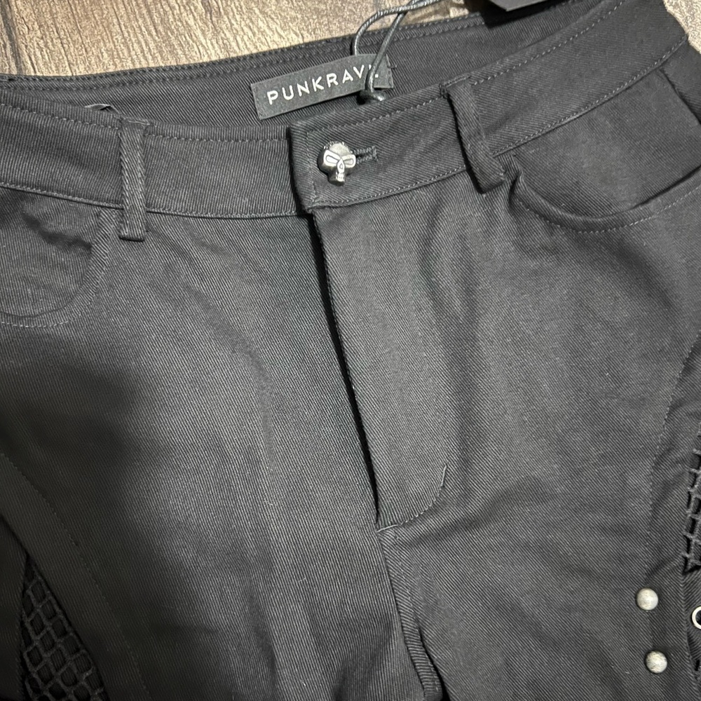 Punk Rave Faux Fur Splice Pants - Picture 6 of 7
